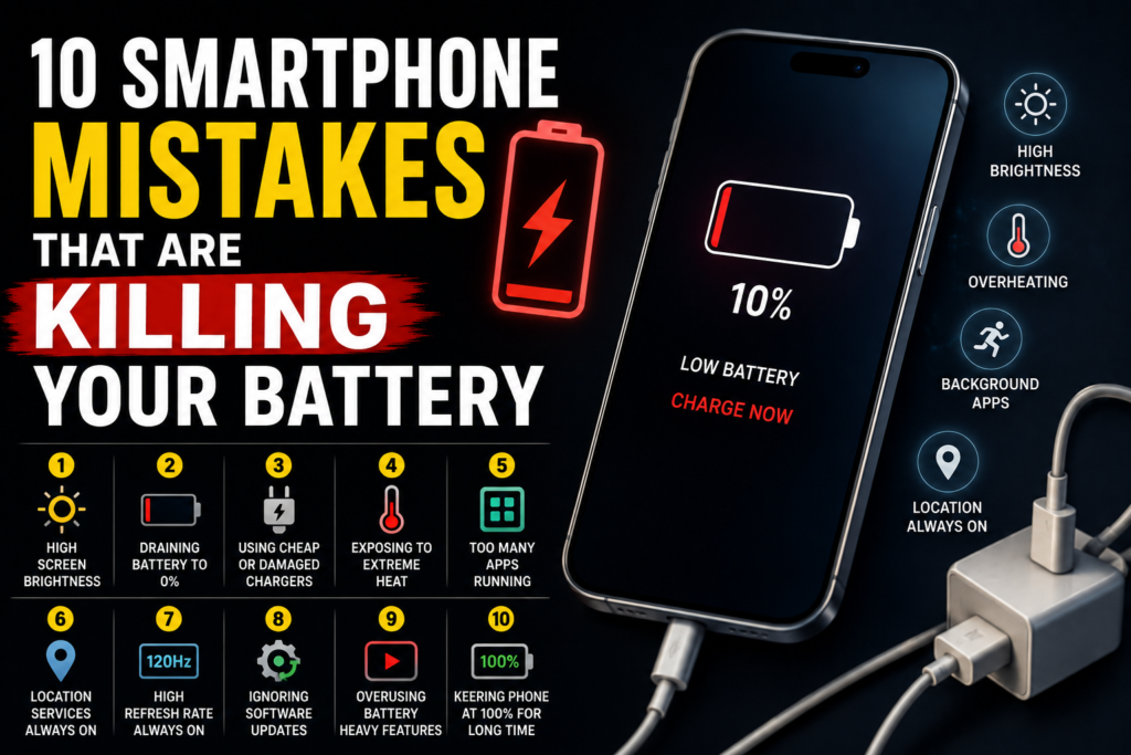 Smartphone Mistakes That Are Killing Your Battery